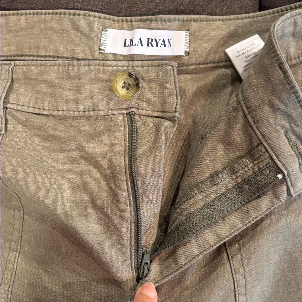 Lila Ryan Martina Linen Viscose Blend High Waist Cropped Pants - Picture 5 of 7